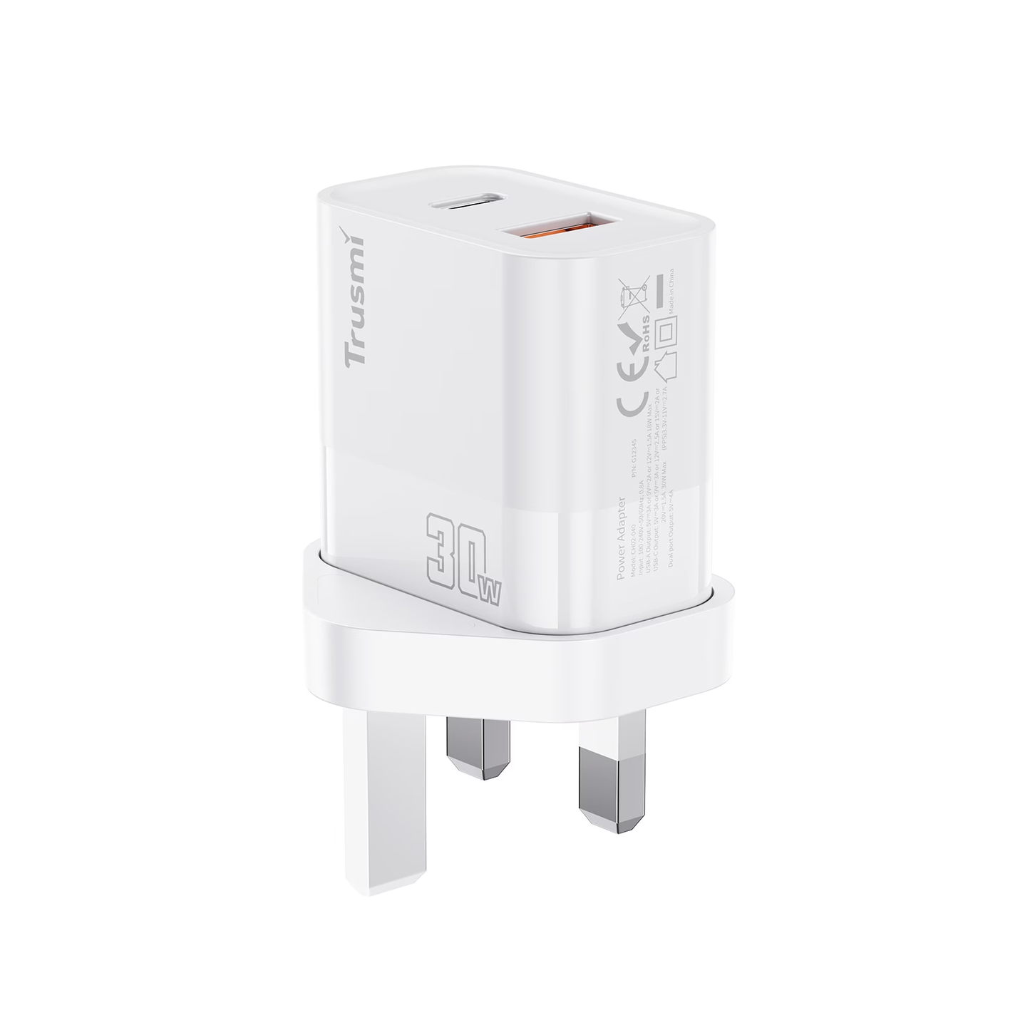 TRUSMI CH02-040 PD30W A+C GaN Fast Charger